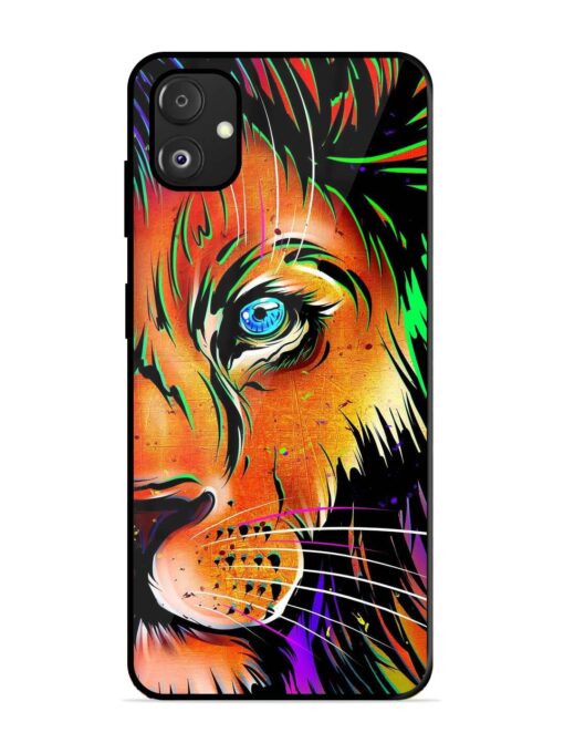 Colorful Lion Design Glossy Metal TPU Phone Cover for Samsung Galaxy F14 (5G) Zapvi