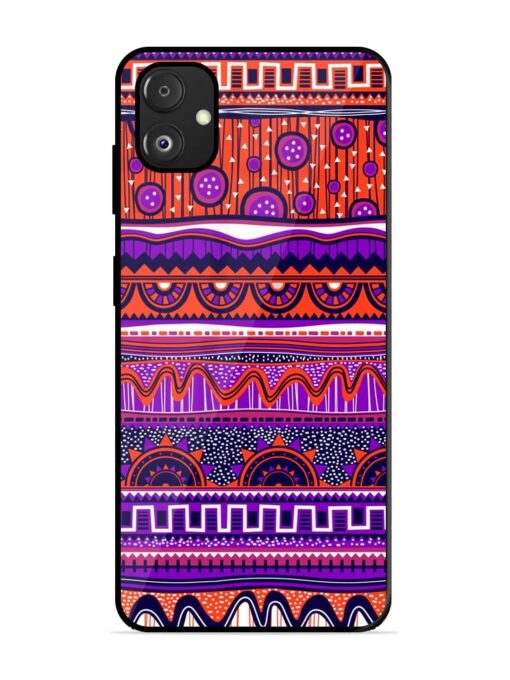 Ethnic Seamless Pattern Glossy Metal TPU Phone Cover for Samsung Galaxy F14 (5G) Zapvi