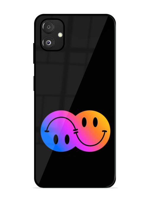 Gradient Smile Art Glossy Metal TPU Phone Cover for Samsung Galaxy F14 (5G)