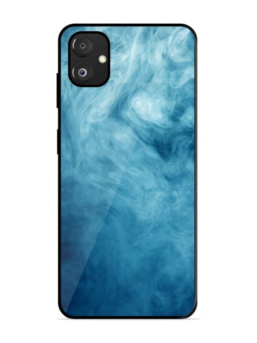 Blue Smoke Art Glossy Metal Phone Cover for Samsung Galaxy F14 (5G)