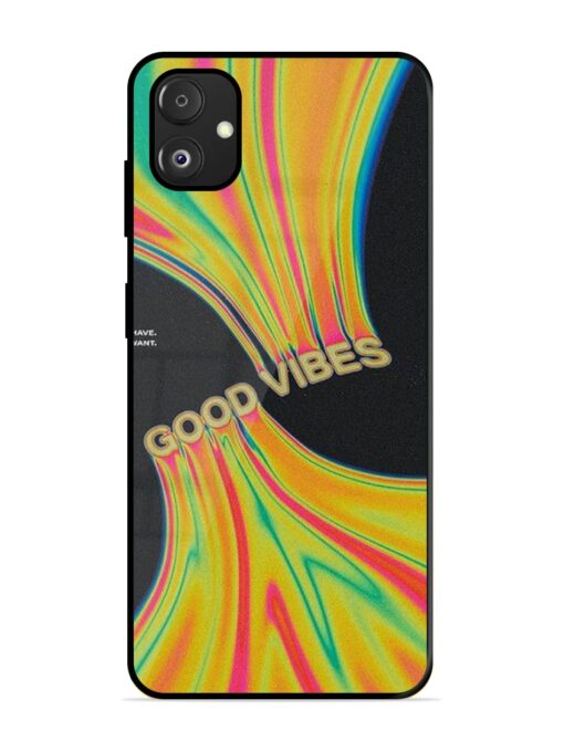 Good Vibes Glossy Metal Phone Cover for Samsung Galaxy F14 (5G) Zapvi