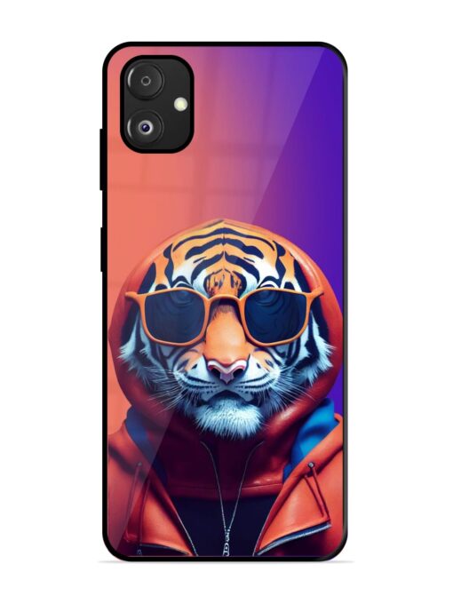 Tiger Animation Glossy Metal Phone Cover for Samsung Galaxy F14 (5G) Zapvi