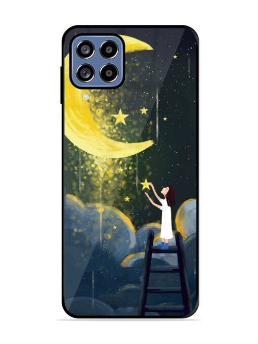 Moonlight Healing Night Illustration Glossy Metal TPU Phone Cover for Samsung Galaxy F22