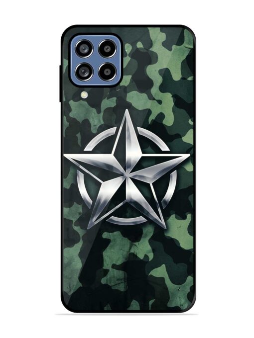 Indian Army Star Design Glossy Metal Phone Cover for Samsung Galaxy F22