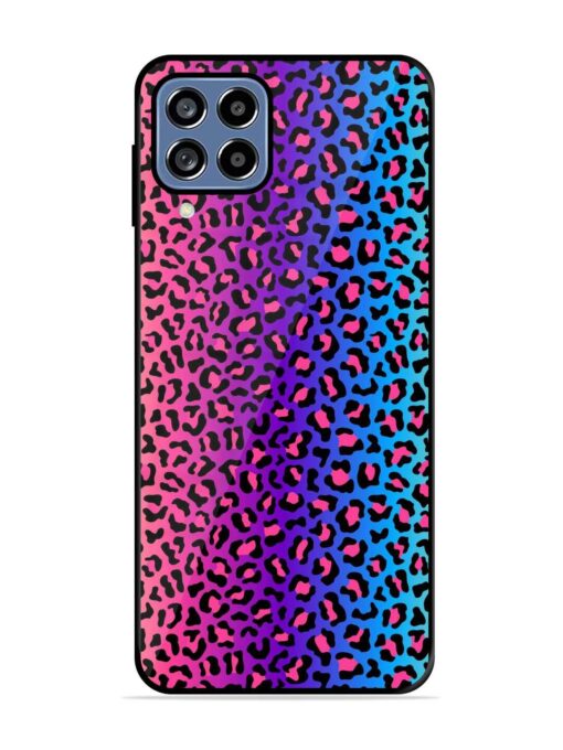 Colorful Leopard Seamless Glossy Metal Phone Cover for Samsung Galaxy F22