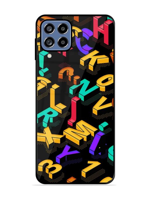 Seamless Pattern With Letters Glossy Metal Phone Cover for Samsung Galaxy F22