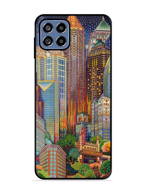 Cityscapes Art Glossy Metal Phone Cover for Samsung Galaxy F22