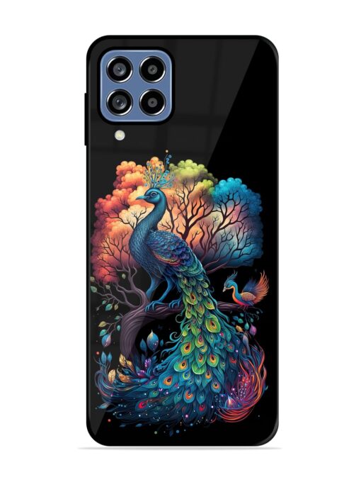 Peacock Tree Art Glossy Metal Phone Cover for Samsung Galaxy F22