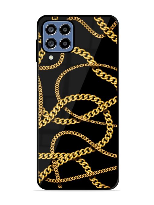 Decorative Golde Chain Glossy Metal Phone Cover for Samsung Galaxy F22