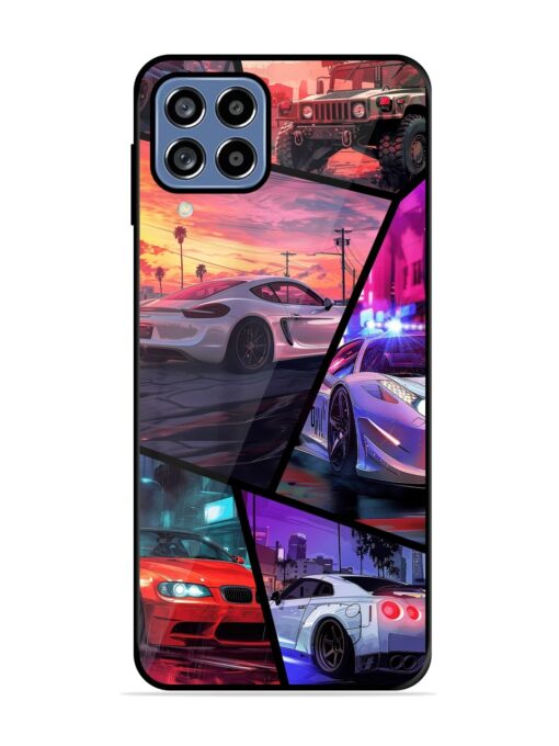 Ride In Pixels Glossy Metal Phone Cover for Samsung Galaxy F22