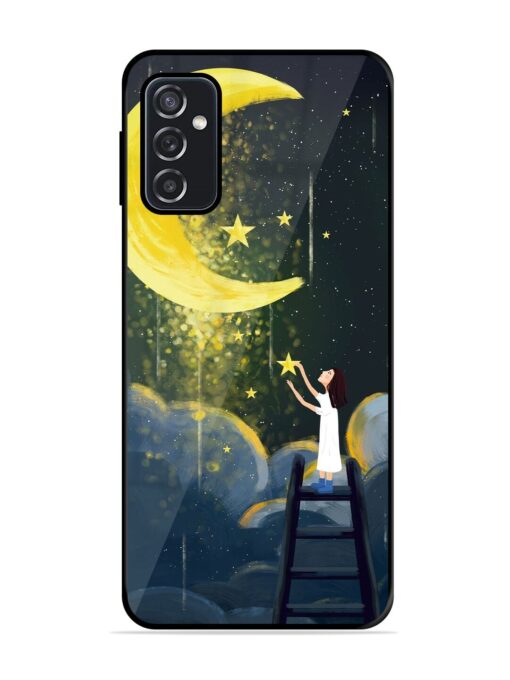 Moonlight Healing Night Illustration Glossy Metal TPU Phone Cover for Samsung Galaxy F23 (5G)