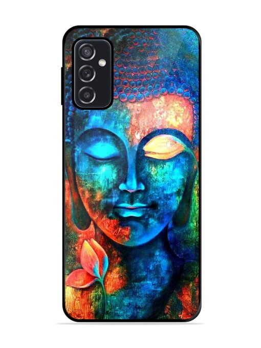 Buddha Painting Glossy Metal Phone Cover for Samsung Galaxy F23 (5G)