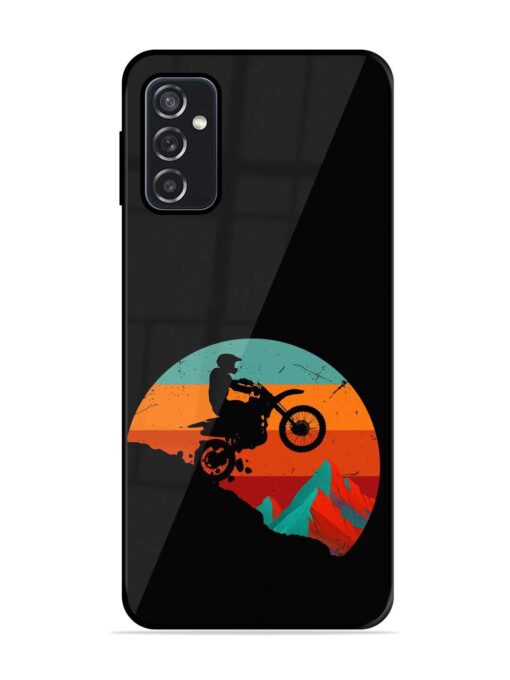 Mountain Bike Glossy Metal Phone Cover for Samsung Galaxy F23 (5G)