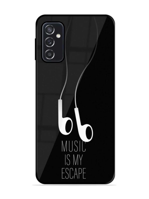 Music Is My Escape Glossy Metal Phone Cover for Samsung Galaxy F23 (5G)