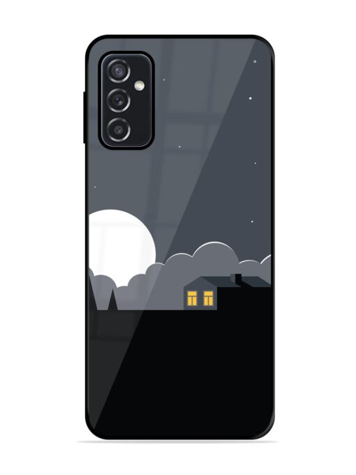 Full Moon Vector Art Glossy Metal Phone Cover for Samsung Galaxy F23 (5G)