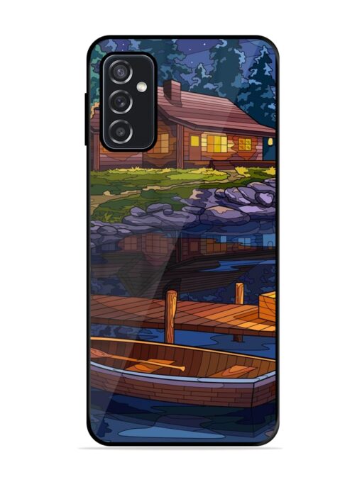 Village Night Scene Glossy Metal Phone Cover for Samsung Galaxy F23 (5G) Zapvi