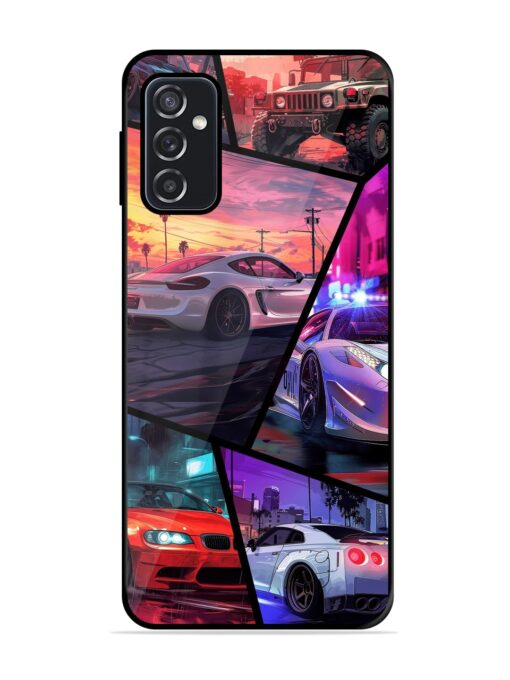 Ride In Pixels Glossy Metal Phone Cover for Samsung Galaxy F23 (5G)