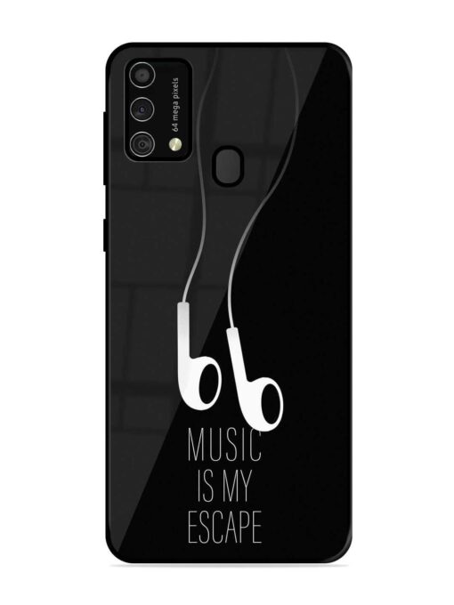 Music Is My Escape Glossy Metal Phone Cover for Samsung Galaxy F41