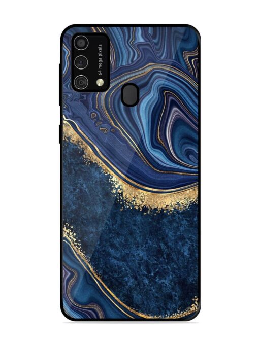 Abstract Background Blue Glossy Metal TPU Phone Cover for Samsung Galaxy F41