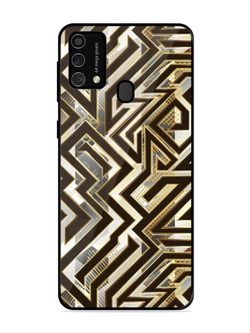 Technology Geometric Seamless Glossy Metal Phone Cover for Samsung Galaxy F41 Zapvi