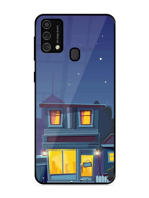 Vector Night House Glossy Metal Phone Cover for Samsung Galaxy F41