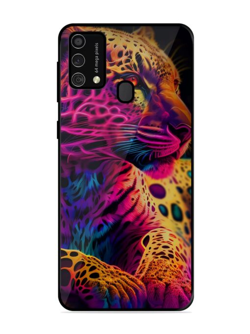 Leopard Art Glossy Metal Phone Cover for Samsung Galaxy F41 Zapvi