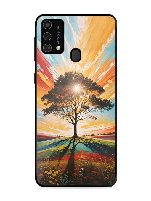 Abstract Tree Colorful Art Glossy Metal Phone Cover for Samsung Galaxy F41