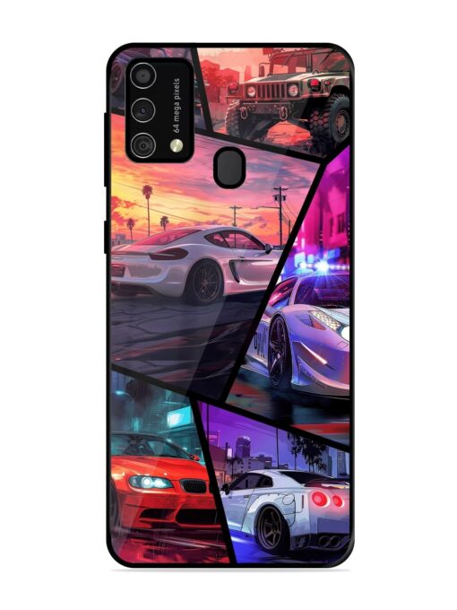 Ride In Pixels Glossy Metal Phone Cover for Samsung Galaxy F41