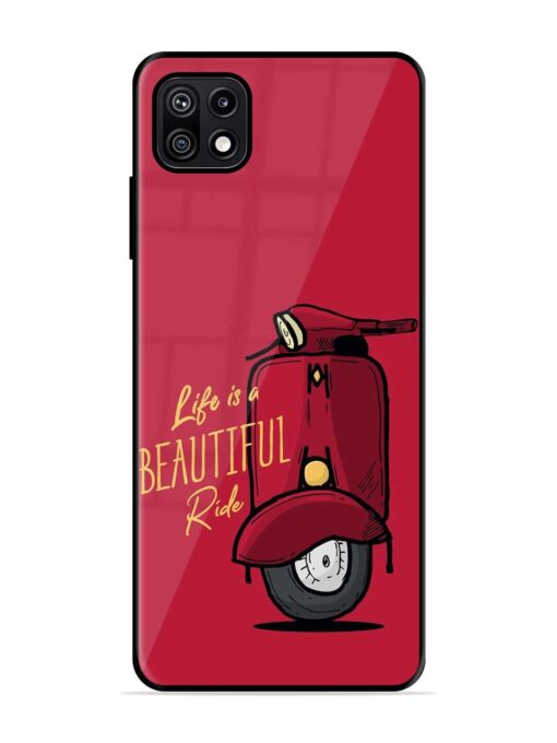 Life Is Beautiful Rides Glossy Metal Phone Cover for Samsung Galaxy F42 (5G)