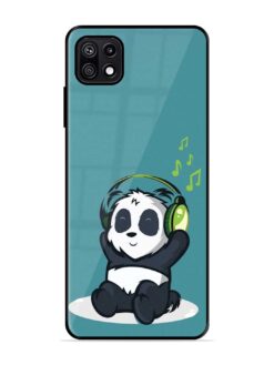 Music Panda Glossy Metal Phone Cover for Samsung Galaxy F42 (5G)
