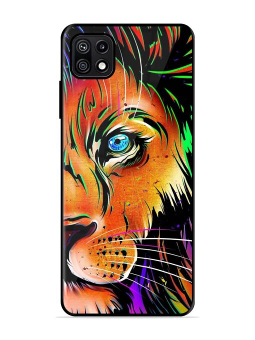 Colorful Lion Design Glossy Metal TPU Phone Cover for Samsung Galaxy F42 (5G) Zapvi