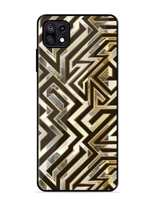 Technology Geometric Seamless Glossy Metal Phone Cover for Samsung Galaxy F42 (5G)