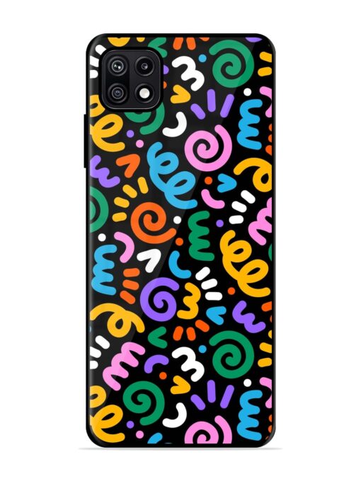 Colorful Seamless Vector Glossy Metal Phone Cover for Samsung Galaxy F42 (5G) Zapvi