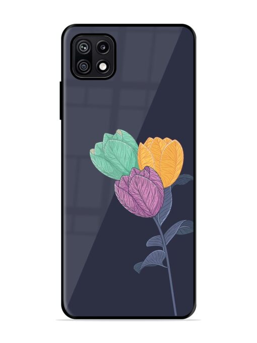 Flower Vector Glossy Metal Phone Cover for Samsung Galaxy F42 (5G) Zapvi