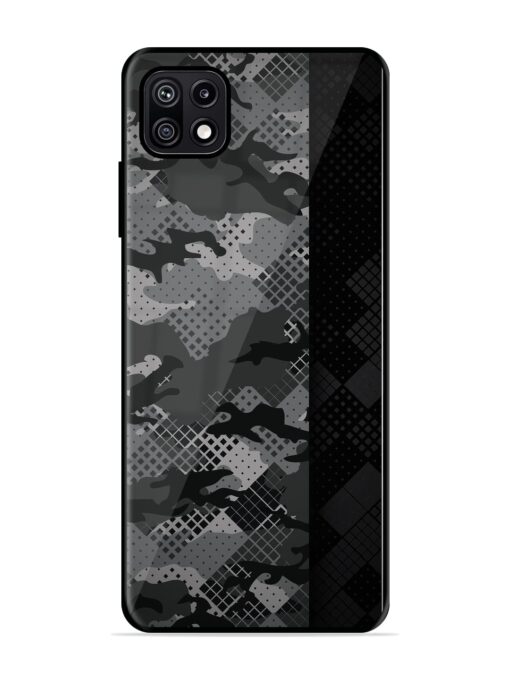 Dark Camouflage Glossy Metal Phone Cover for Samsung Galaxy F42 (5G) Zapvi