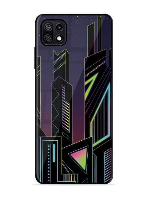 Neon Dreamscape Glossy Metal Phone Cover for Samsung Galaxy F42 (5G) Zapvi