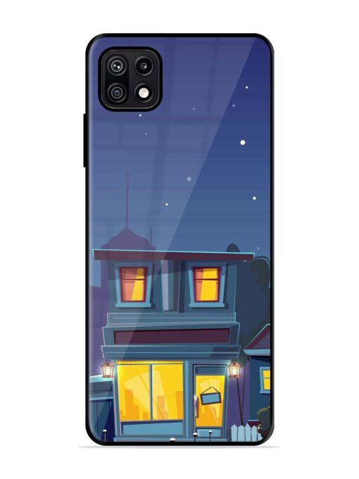 Vector Night House Glossy Metal Phone Cover for Samsung Galaxy F42 (5G)