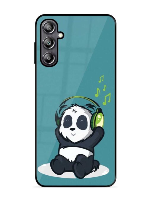 Music Panda Glossy Metal Phone Cover for Samsung Galaxy F54 (5G) Zapvi