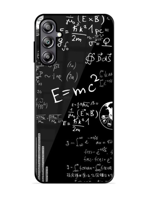 E=Mc2 Mass?Energy Equivalence Glossy Metal Phone Cover for Samsung Galaxy F54 (5G) Zapvi