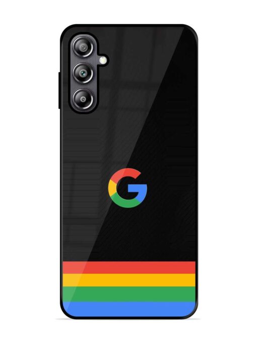 Google Logo Art Glossy Metal Phone Cover for Samsung Galaxy F54 (5G) Zapvi