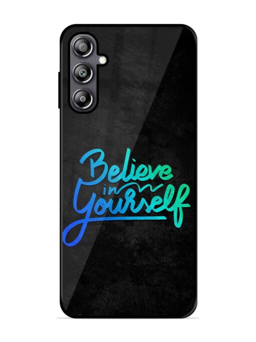 Believe In Yourself Glossy Metal Phone Cover for Samsung Galaxy F54 (5G) Zapvi