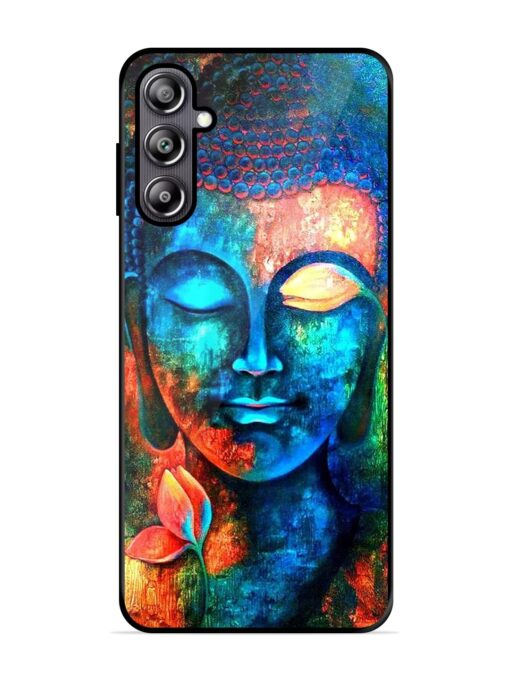 Buddha Painting Glossy Metal Phone Cover for Samsung Galaxy F54 (5G) Zapvi