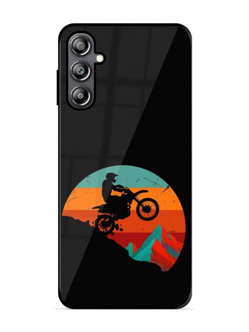 Mountain Bike Glossy Metal Phone Cover for Samsung Galaxy F54 (5G) Zapvi