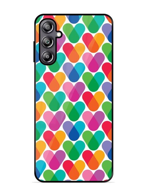 Overlapping Colors Colorful Glossy Metal TPU Phone Cover for Samsung Galaxy F54 (5G)