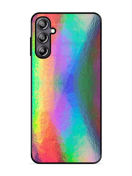 Colorful Holographic Background Glossy Metal TPU Phone Cover for Samsung Galaxy F54 (5G)