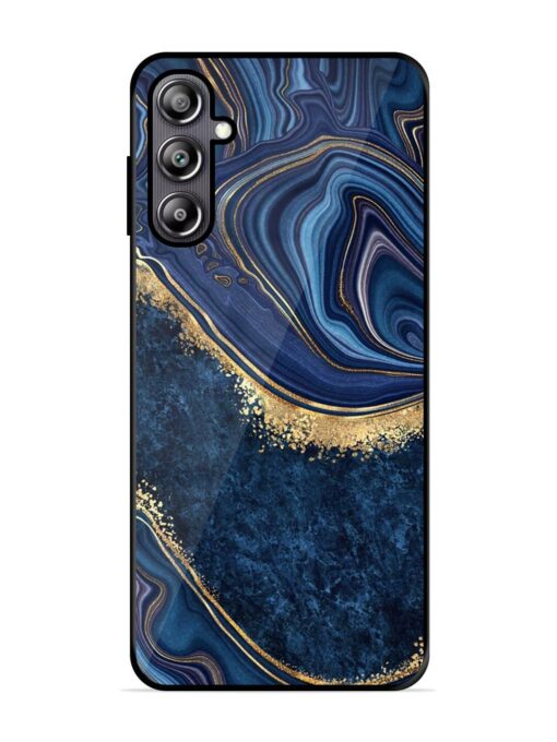 Abstract Background Blue Glossy Metal TPU Phone Cover for Samsung Galaxy F54 (5G) Zapvi