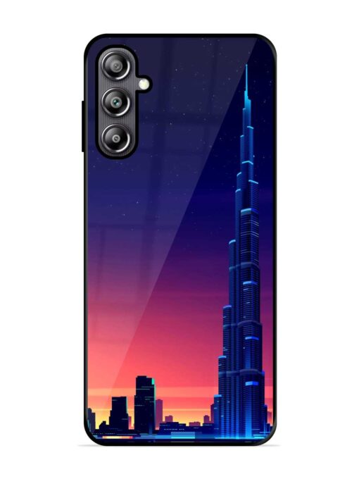 Burj Khalifa Abstract Glossy Metal Phone Cover for Samsung Galaxy F54 (5G) Zapvi