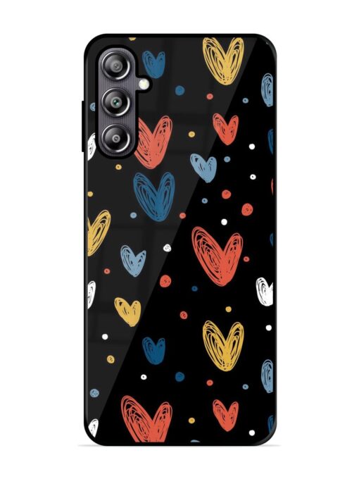 Happy Valentines Day Glossy Metal TPU Phone Cover for Samsung Galaxy F54 (5G) Zapvi