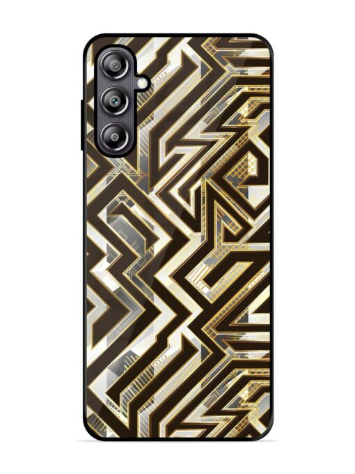 Technology Geometric Seamless Glossy Metal Phone Cover for Samsung Galaxy F54 (5G) Zapvi