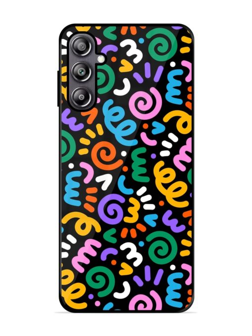 Colorful Seamless Vector Glossy Metal Phone Cover for Samsung Galaxy F54 (5G) Zapvi